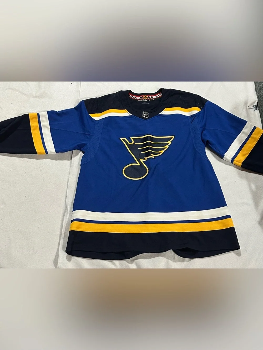 St Louis Blues Adidas Aeroready NHL Hockey Jersey Size 60 Blank Blue
